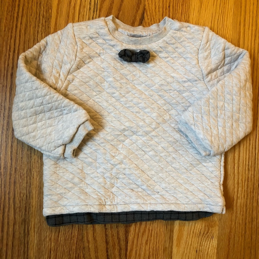 Balabala bow tie quilted sweatshirt size 100cm / size 4